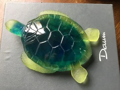 Buy Daum Pate De Verre Glass Model Of A Sea Turtle, Shades Of Green, In Original Box • 170£