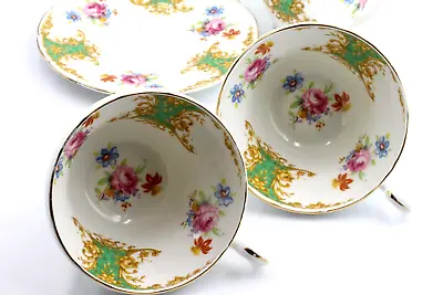 Buy Two Vintage Foley Tea Cups With Saucers, Milk Jug And Sugar Bowl Plus Small Dish • 22.50£