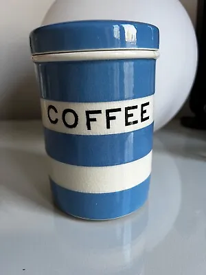 Buy Rare Blue And White Cornishware Coffee Collectable Kitchenware  Gresley Pottery • 15£