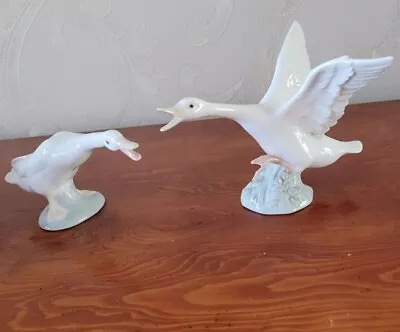Buy 2 X Lladro Geese Figurines Hand Made In Spain, In Good Condition • 10£