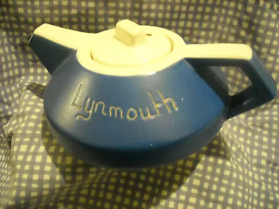 Buy Vintage Blueware Art Deco Style Tea Pot (1950)/Torquay Ware /Devonmoor Pottery   • 4.95£