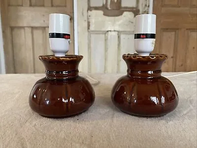 Buy Vintage Pair Of Small Ceramic Pottery Lamp Bases • 28£