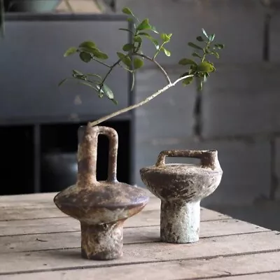 Buy Handmade Wabi-Sabi Style Ceramic Vase Rough Pottery Vase • 61.96£