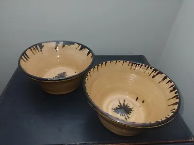 Buy Scottish Art Pottery By Gerard T Lyons Moffat A Pair Of Stoneware Bowls Planters • 25£