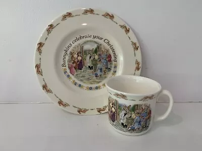Buy Royal Doulton Bunnykins “Celebrate Your Christening” Fine Bone China Mug & Plate • 12£