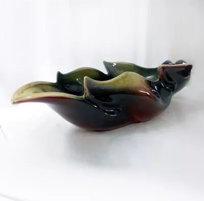 Buy Vintage Hull Ceramic Pottery Leaf Designed Serving Bowl, Planter, Dish, Mold #78 • 56.68£