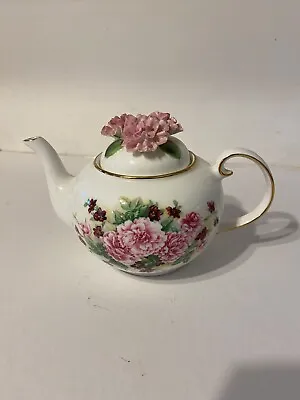 Buy 1992 Country Cottage Teapot Royale Stratford Old Fashioned Pinks Flowers • 19.99£