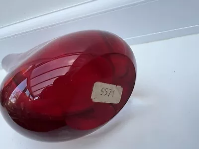 Buy Vintage 1970s Whitefriars 20cm Geoffrey Baxter Ruby Red Teardrop Numbered 9571 • 30£