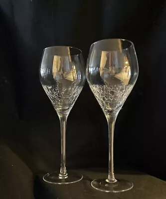 Buy PIER 1 Reflections Crackle White Wine Glasses-Set Of 2 • 43.43£