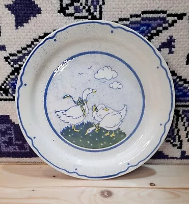 Buy EIT English Ironstone Dinner Plates X4 Tableware Geese Ducks Pattern Vintage  • 18.99£