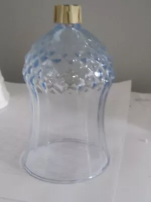 Buy Votive Cup Blue Diamond Cut Peg Ribbed Glass Candle Holder Home Interiors • 3.78£