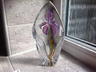 Buy Mats Jonasson Crystal Artglass Acarena Flower Sculpture • 160£