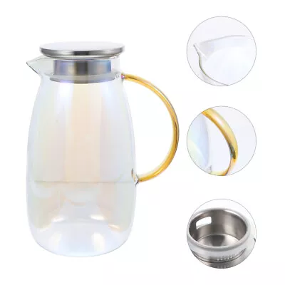 Buy  Glass Cold Water Bottle Office Acrylic Pitcher Kitchen Dispenser • 33.38£