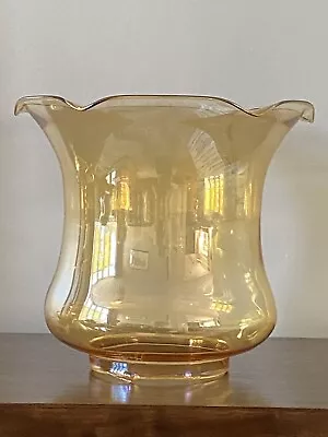 Buy Victorian Style Amber Cognac Glass Tulip Oil Lamp Shade • 45.99£