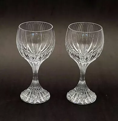 Buy Vtg Baccarat Crystal France Massena Claret Wine Glasses 6 3/8  Set Of 2 • 189.98£
