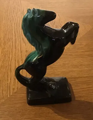 Buy Vintage Retro Canadian Blue Mountain Pottery Green Glaze Horse-Excellent • 9.99£
