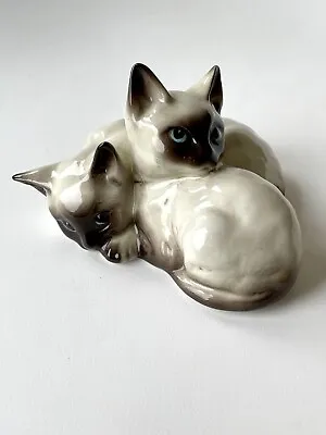 Buy Beswick  Siamese Kittens  (Gloss) 1296 Rare 1950's In Excellent Condition • 19.99£