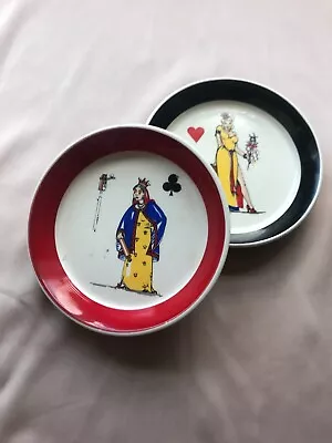 Buy Vintage 1950's Wade England Collectable Queen Of Clubs & Hearts Small Dishes • 8£