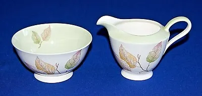 Buy Vintage Royal Standard Pale Green Leaf Pattern Milk Jug & Sugar Bowl 1st Quality • 8.99£
