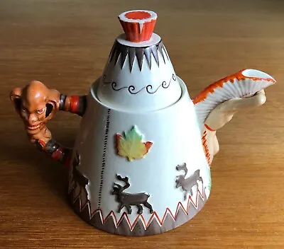 Buy CLARICE CLIFF Teepee Teapot  Greetings From Canada  Circa 1930 • 673.11£