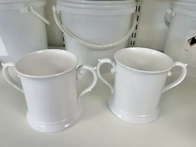 Buy Pair Large Commemorative Aynsley China Style Loving Cups Blanks/White • 25£