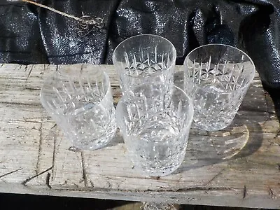 Buy Four Edinburgh Crystal HOLYROOD Pattern Whisky Glasses 3 H All Signed (A/C7). • 45£