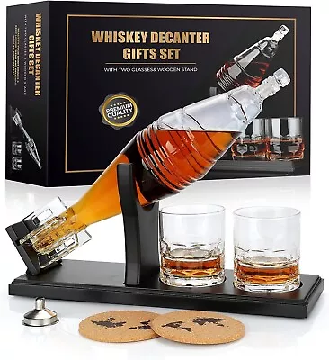 Buy Whisky Decanter,Whiskey Decanter And Glass Set (650ml) Whiskey Decanter • 24.90£