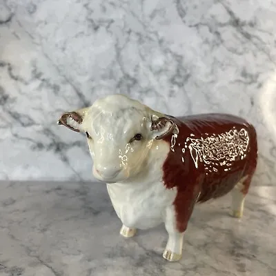 Buy Beswick Hereford Bull First Version Horns Protruding Model No. 1363A Champion  • 50£