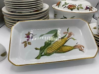 Buy Royal Worcester Evesham Gold Porcelain Sweetcorn Design Serving Plate • 8.99£