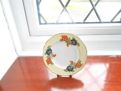 Buy Crown Ducal Side Plate Yellow With Orange & Blue Flowers VGC • 2£