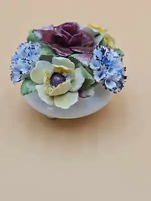Buy Vintage Royal Doulton Bone China Porcelain Flower Bouquet Basket Made In England • 18.29£
