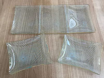 Buy CHANCE BROTHERS GLASS DISH / DISHES SWIRL DESIGN VINTAGE RETRO ANTIQUE 1950's • 22.99£