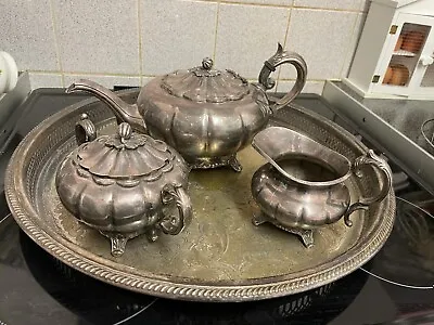 Buy Vintage Tea Set With Teapot And Tray • 50£