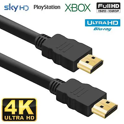 Buy Hdmi Cable 2.0 High Speed Gold Plated Fast Lead Hd 4k 2160p 3d Hdtv 1080p 2160p • 2.95£