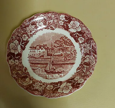 Buy Palissy Pottery England Thames River Scenes  1 Saucer -Red • 5£