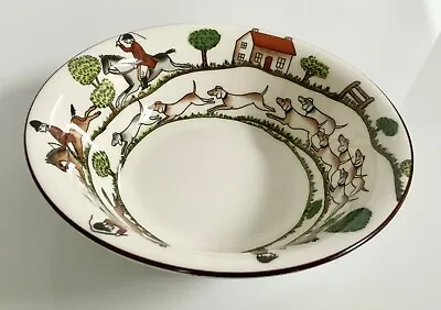 Buy Crown Staffordshire “ Hunting Scene “ Bone China Unused  Soup/cereal Bowl 153mm. • 26£