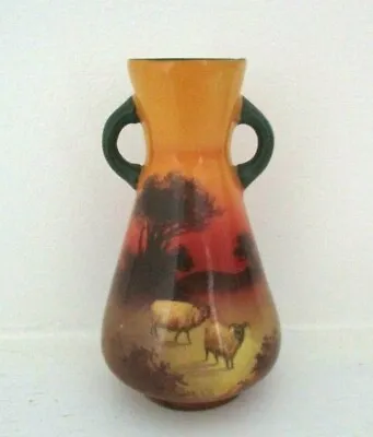 Buy Rare Royal Doulton Holbein  Antique Miniature Vase - Sheep At Sunset Excellent!  • 95£