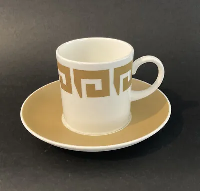 Buy WEDGWOOD  Old Gold Keystone Coffee Cup & Saucer - SUSIE COOPER - 1960s • 6.95£