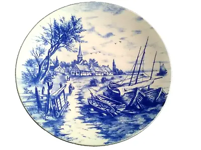Buy Vintage German Villeroy & Boch  Blue Landscape Scenery Large Plate 26 Cm • 13£