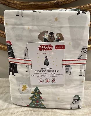 Buy Pottery Barn Teen Twin XL Star Wars Holiday Organic Cotton Sheet Set Kids • 81.52£