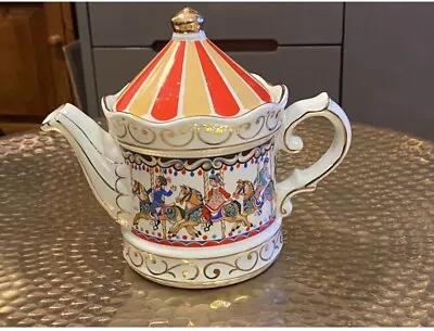 Buy James Sadler Novelty Teapot, Circular. Edwardian Entertainments - Carousel Bs • 70£