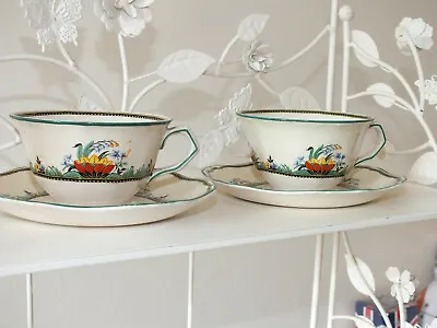 Buy John Maddock & Sons Minerva Art Deco Cup And Saucer Duo X 2 • 10.20£