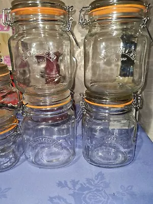 Buy 4 X Kilner 1L Round Clip Top Glass Food Storage Preserve Jar Canister Pot 1000ml • 22.99£