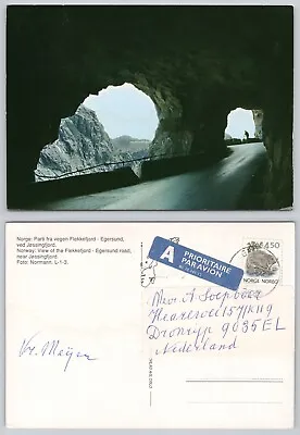 Buy C24561 Flekkefjord Road Tunnel Egersund  Norway  Postcard 1995 Stamp • 1.49£