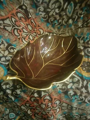 Buy Carlton Ware 1940s Handpainted  Rouge Royale  Leaf Dish Made In England. V 29d • 7.10£