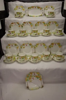Buy 10839d Vintage Royal Grafton China T|ea Set For 12 People Hand Painted Yellow • 85£