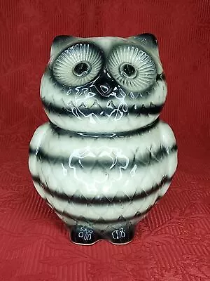 Buy Trentham Art Ware Black/White Pottery Owl Money Pot. SW235 • 31.99£