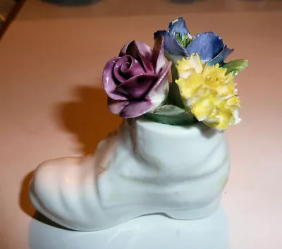 Buy Floral Ceramic GROUP Royal Adderley BOUQUET IN SHOE 1970s China • 6.16£