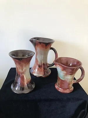 Buy Ewenny Pottery ( Wales) X3 Pieces , Jugs And Vase • 12£