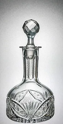 Buy Smaller RUSSIAN Lead Crystal Cut Glass Sawtooth Neck Liqueur  Decanter  22cm • 25£